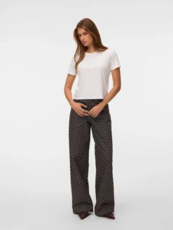 VMRAE Hohe Taille Weiter Beinschnitt Jeans