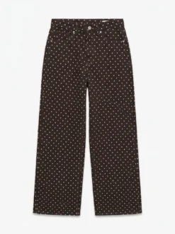 VMRAE Hohe Taille Weiter Beinschnitt Jeans
