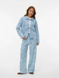 VMRAE Hohe Taille Weiter Beinschnitt Jeans