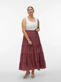 VMRIKKE Hohe Taille Midirock