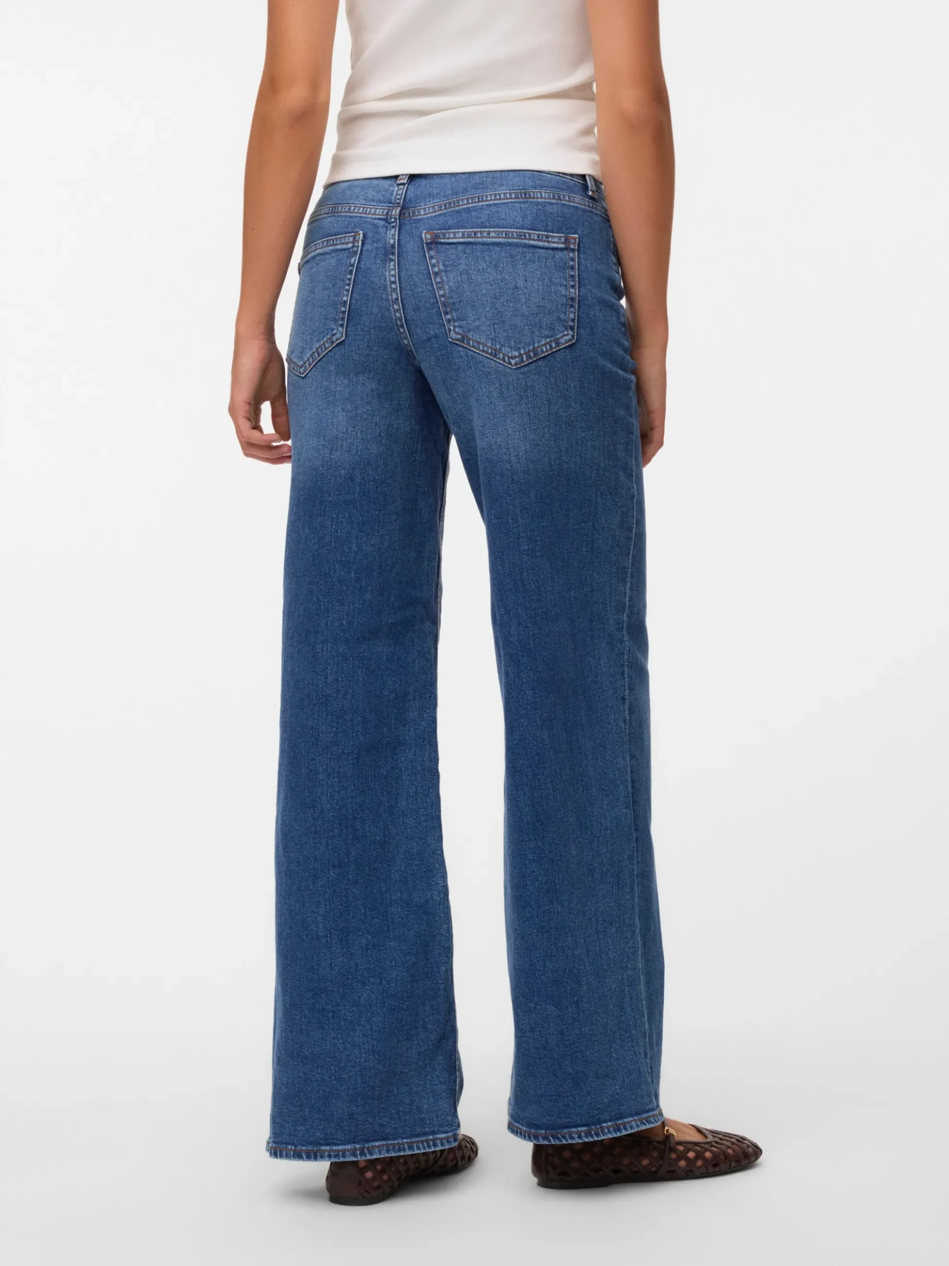 VMSANDIE-STRETCH Mid Rise Weite Passform - kurz geschnitten Jeans