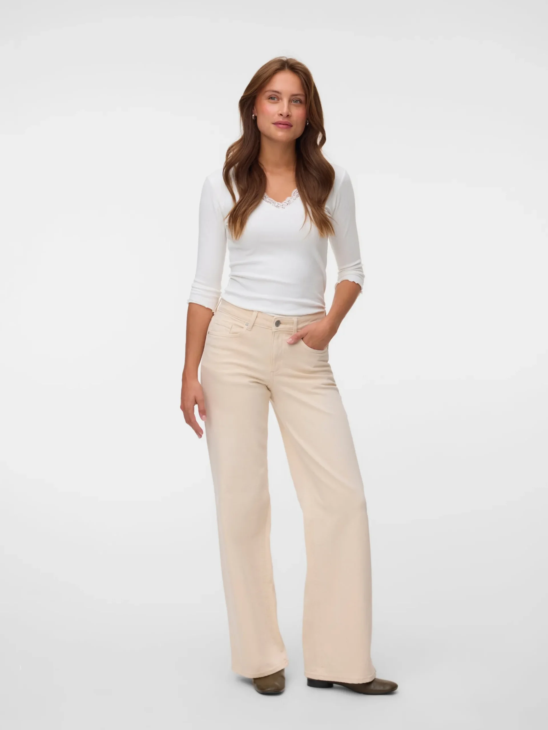 VMSANDIE-STRETCH Mid Rise Weiter Beinschnitt Jeans