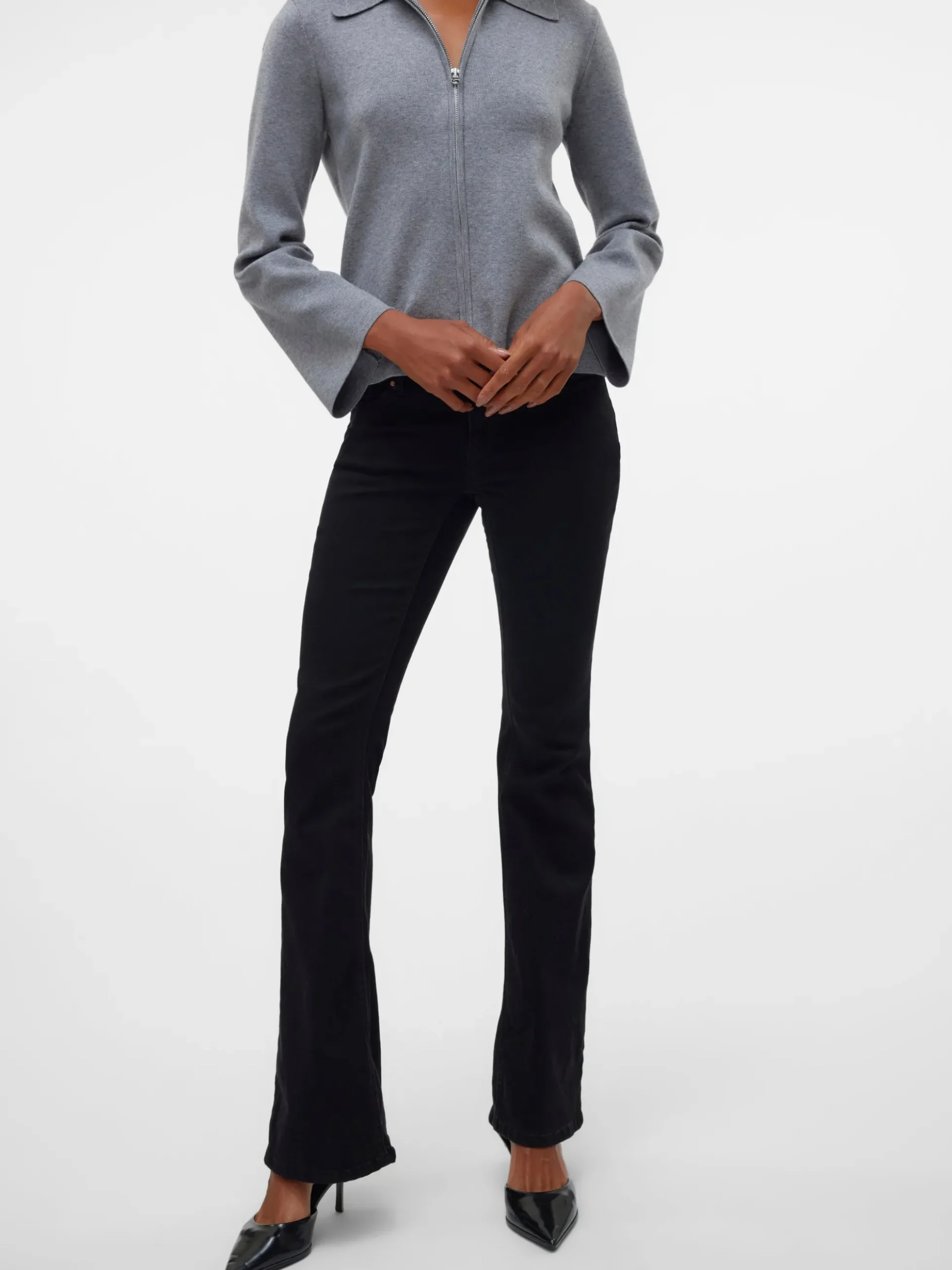 VMSIGI Niedrige Taille Ausgestellt Jeans
