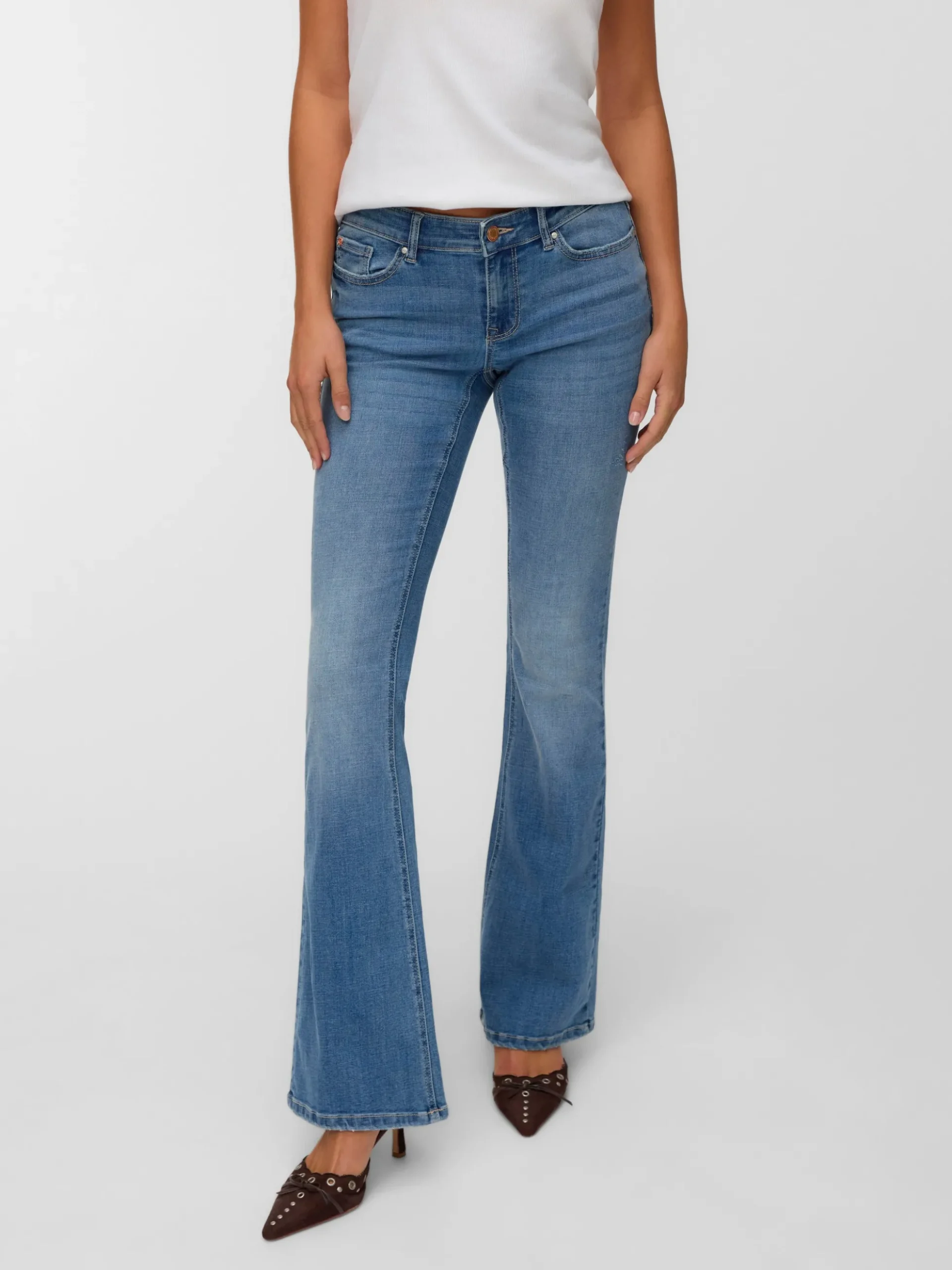 VMSIGI Niedrige Taille Ausgestellt Jeans