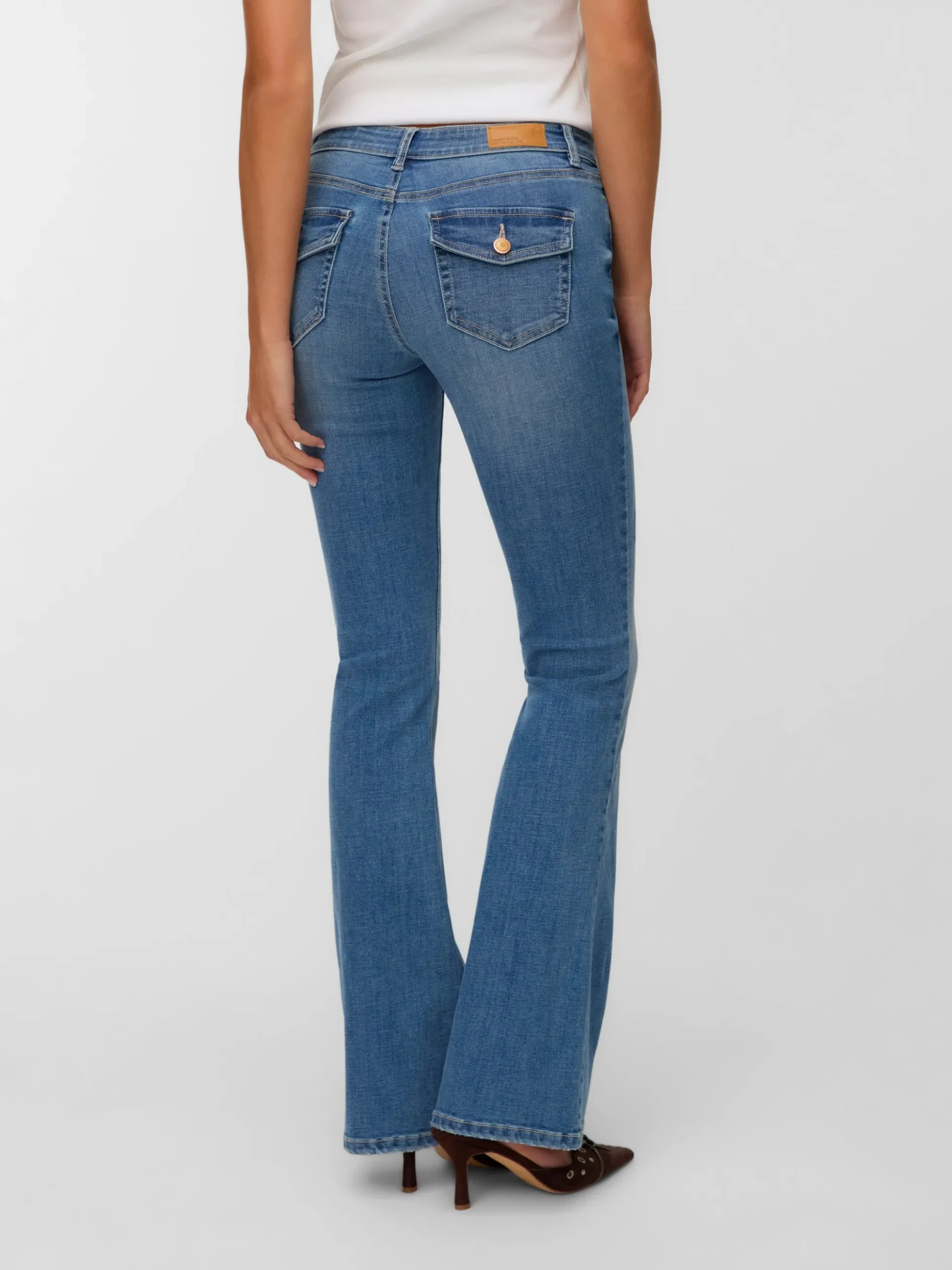 VMSIGI Niedrige Taille Ausgestellt Jeans