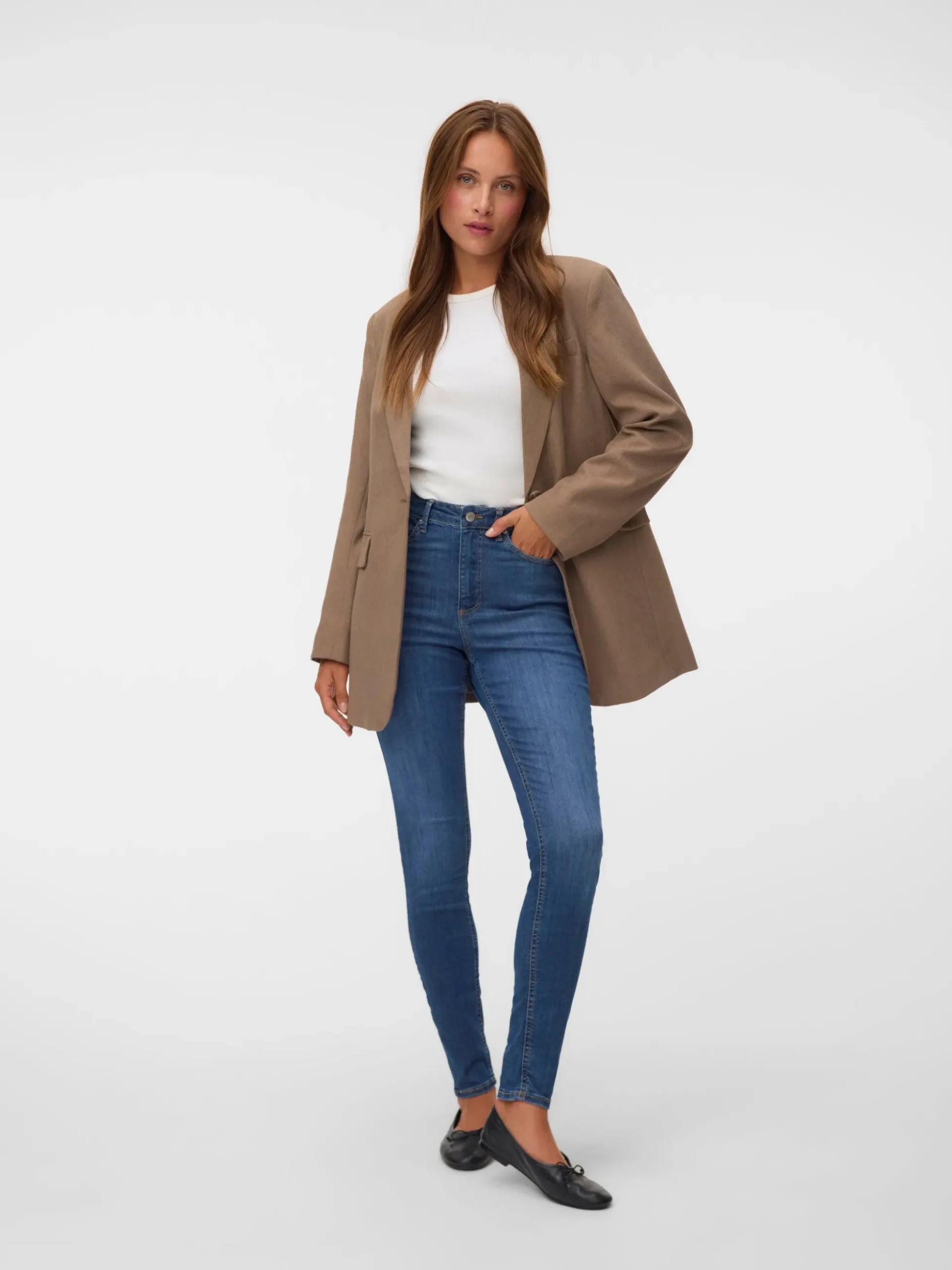 VMSOPHIA Hohe Taille Skinny Fit Jeans