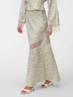 VMSUNNI Mittlere Taille Langer Rock