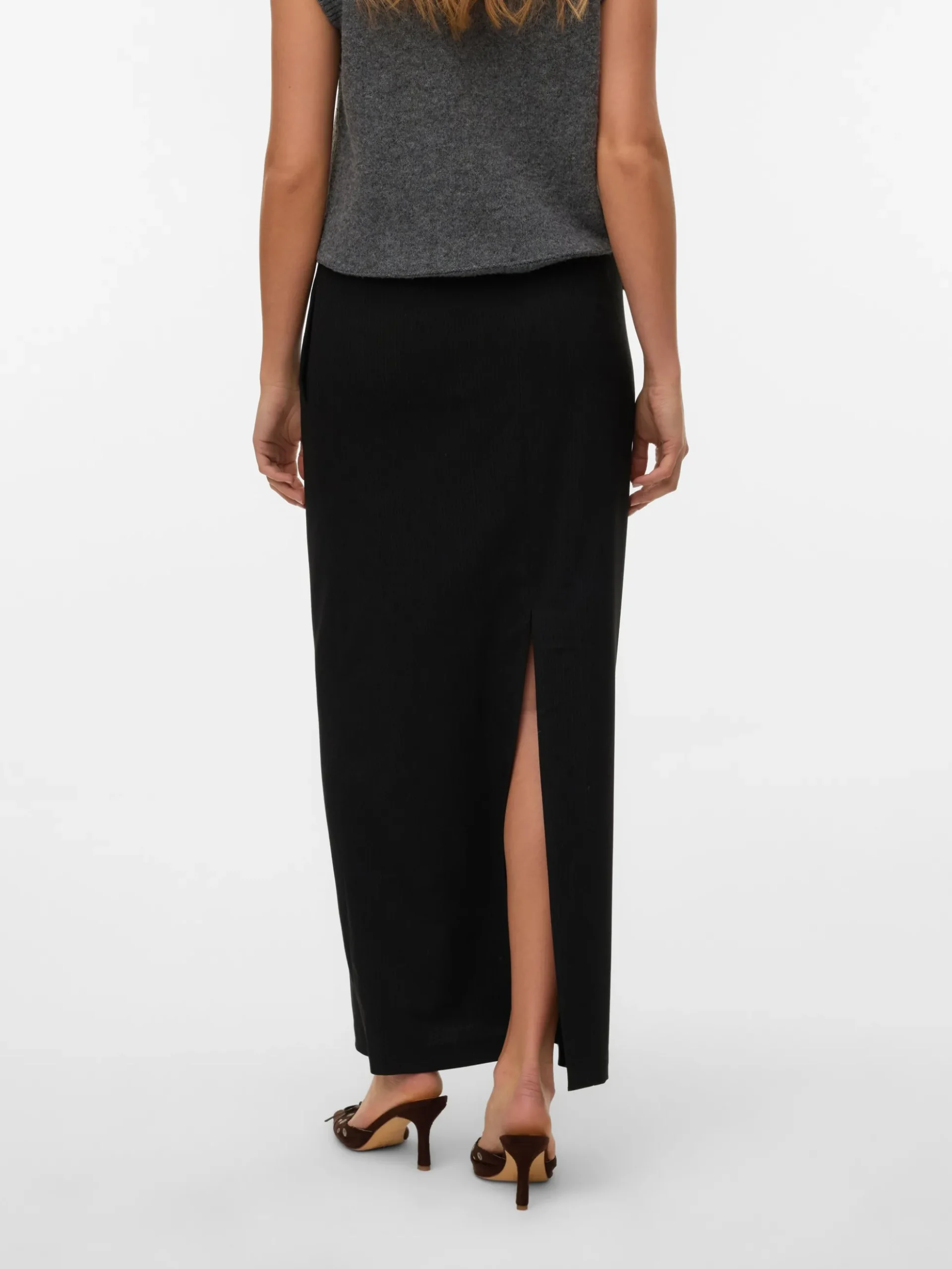 VMTAMI Mittlere Taille Langer Pinstripe Rock