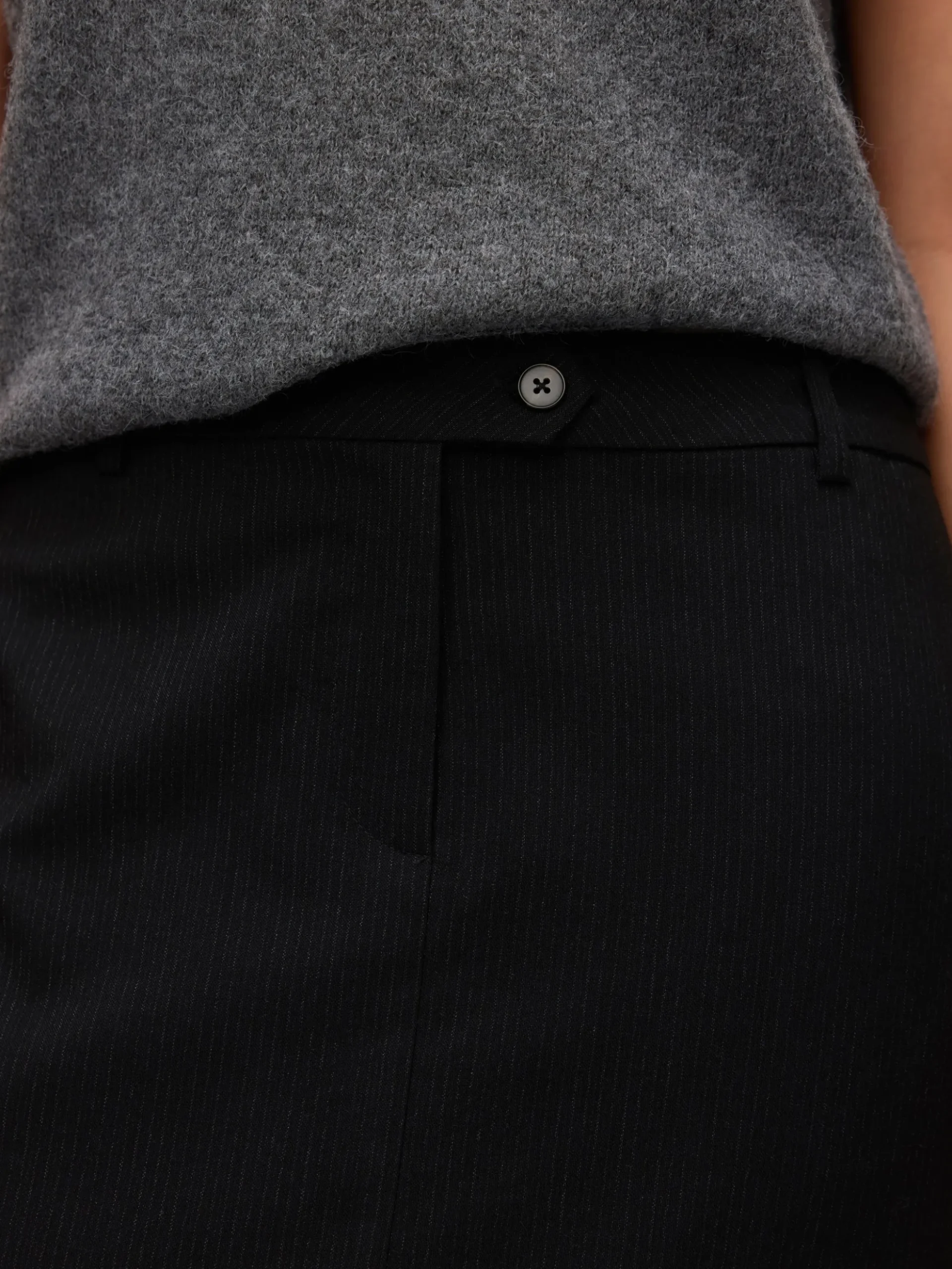 VMTAMI Mittlere Taille Langer Pinstripe Rock