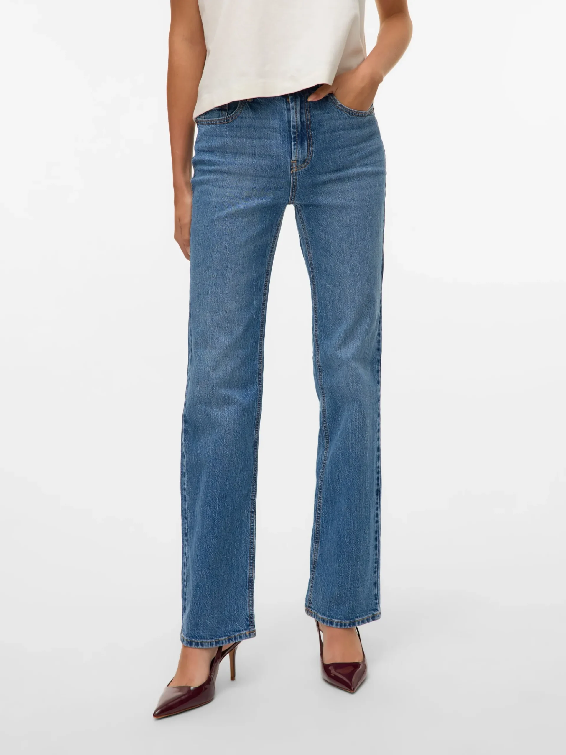 VMTESSA Hohe Taille Gerade geschnitten Jeans