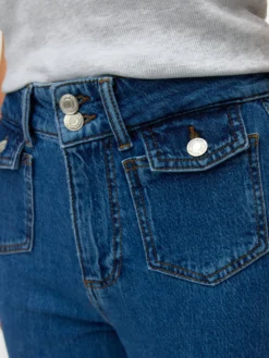 VMTESSA Hohe Taille Weite Passform - kurz geschnitten Jeans