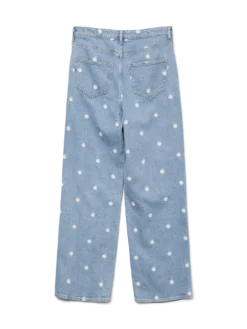 VMTESSA Hohe Taille Weite Passform - kurz geschnitten Jeans