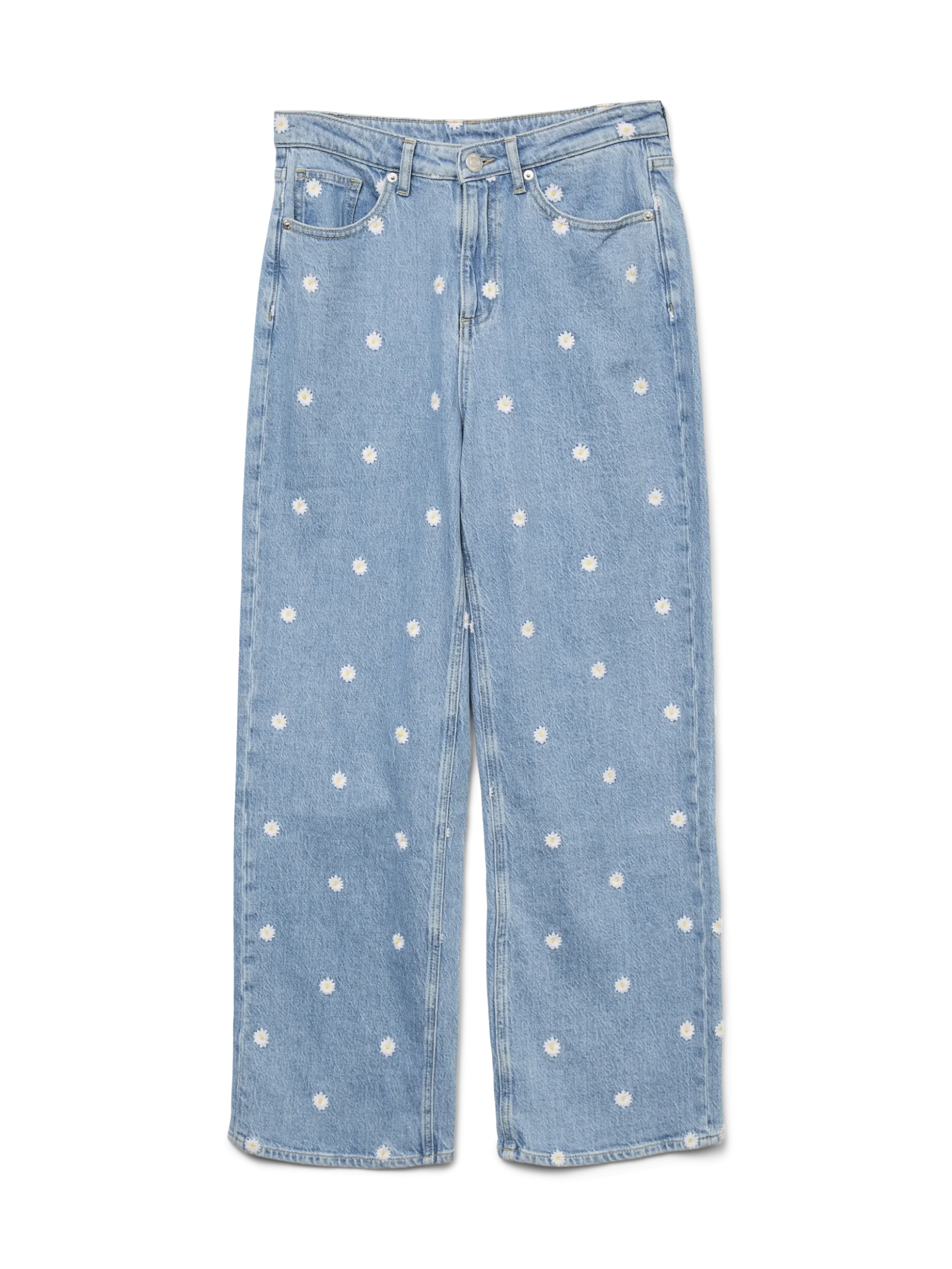 VMTESSA Hohe Taille Weite Passform - kurz geschnitten Jeans