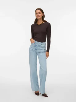VMTESSA Hohe Taille Weiter Beinschnitt Jeans