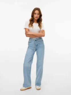 VMTESSA Hohe Taille Weiter Beinschnitt Jeans
