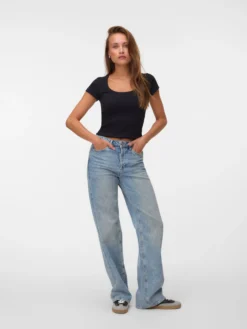 VMTESSA Hohe Taille Weiter Beinschnitt Jeans