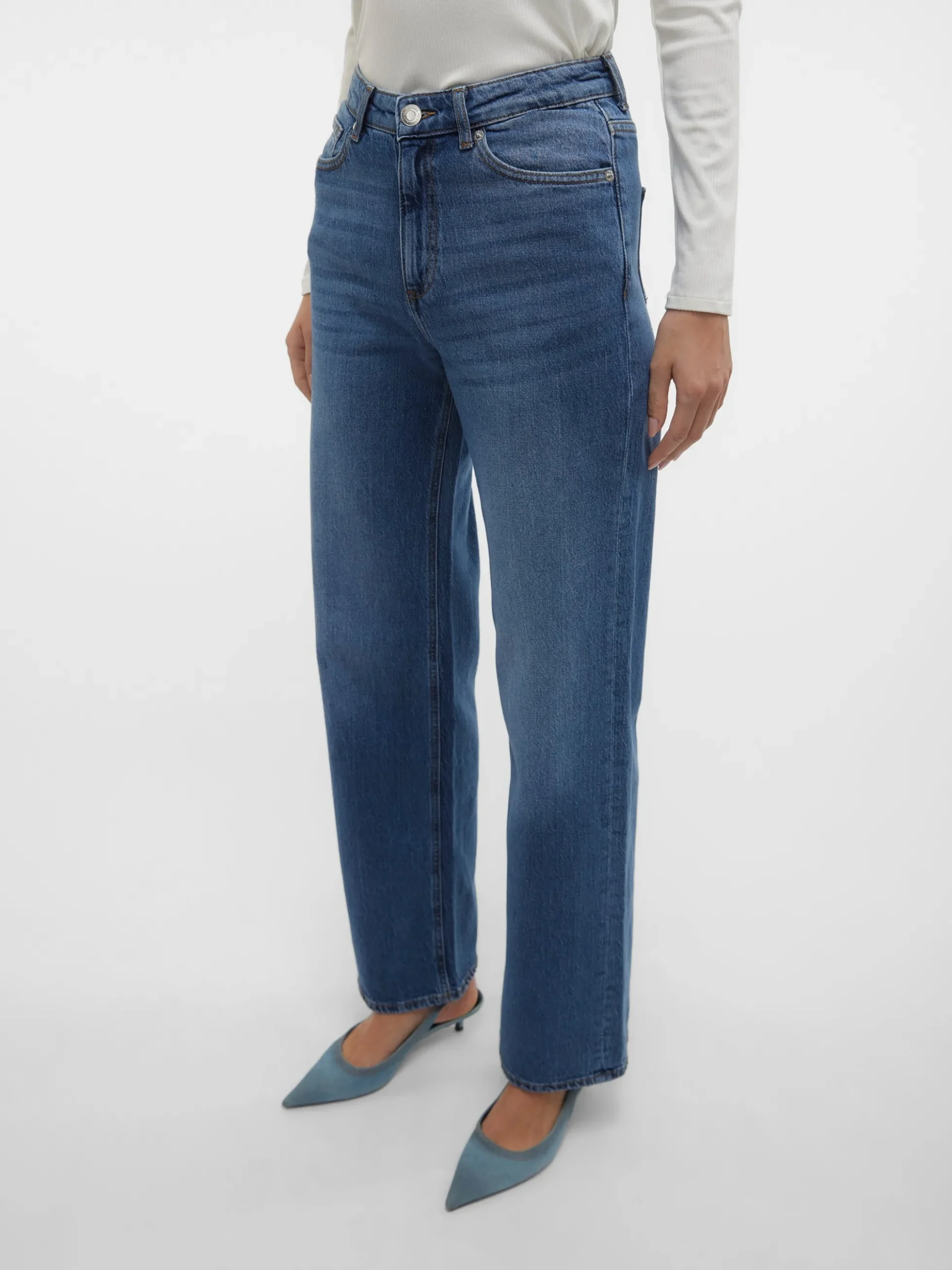 VMTESSA Hohe Taille Weiter Beinschnitt Jeans