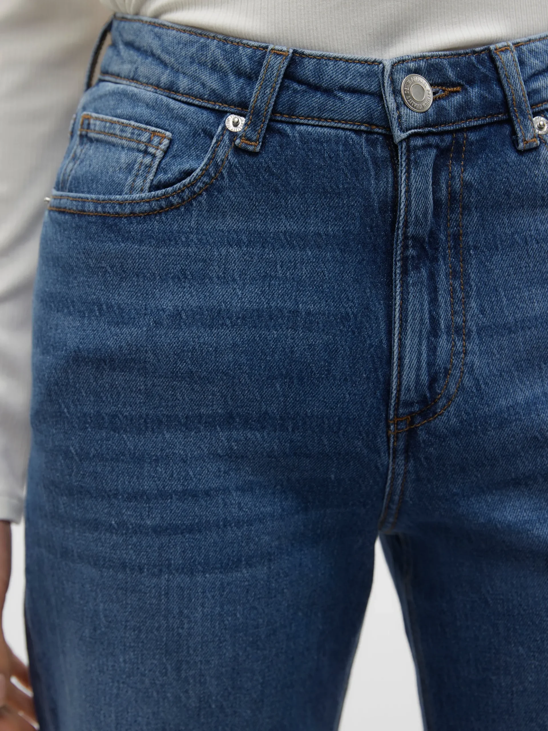 VMTESSA Hohe Taille Weiter Beinschnitt Jeans
