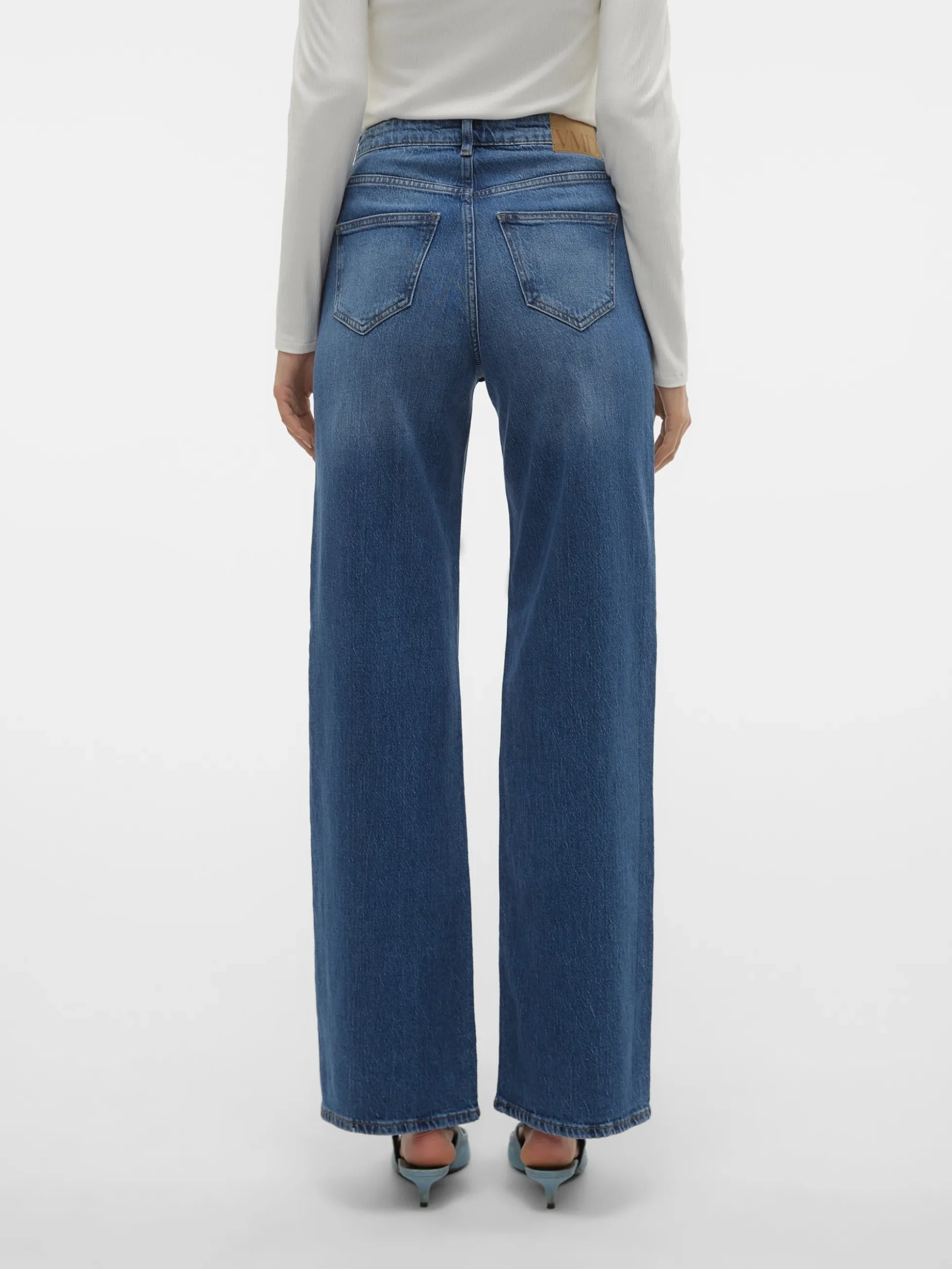 VMTESSA Hohe Taille Weiter Beinschnitt Jeans