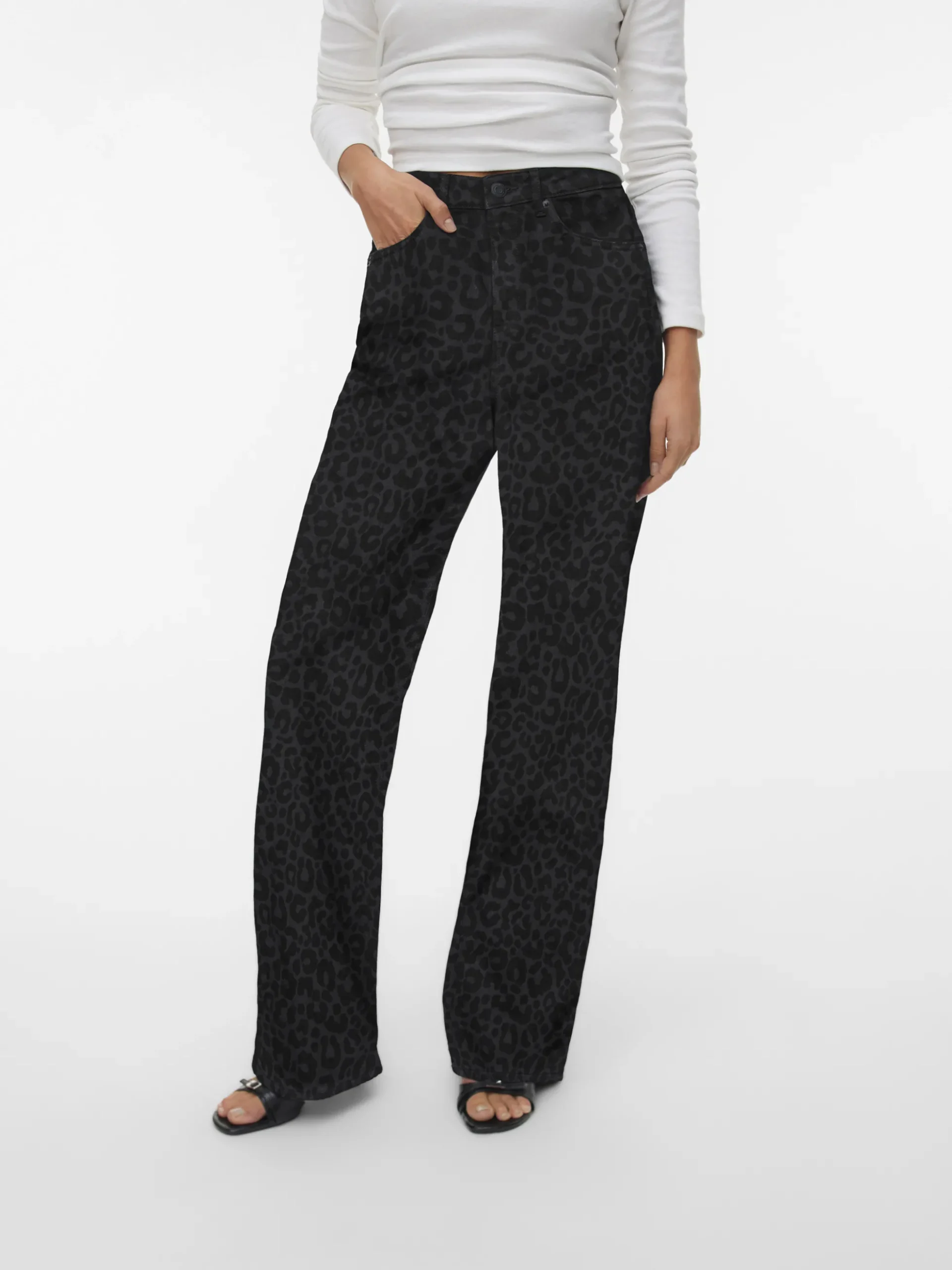 VMTESSA Hohe Taille Weiter Beinschnitt Jeans