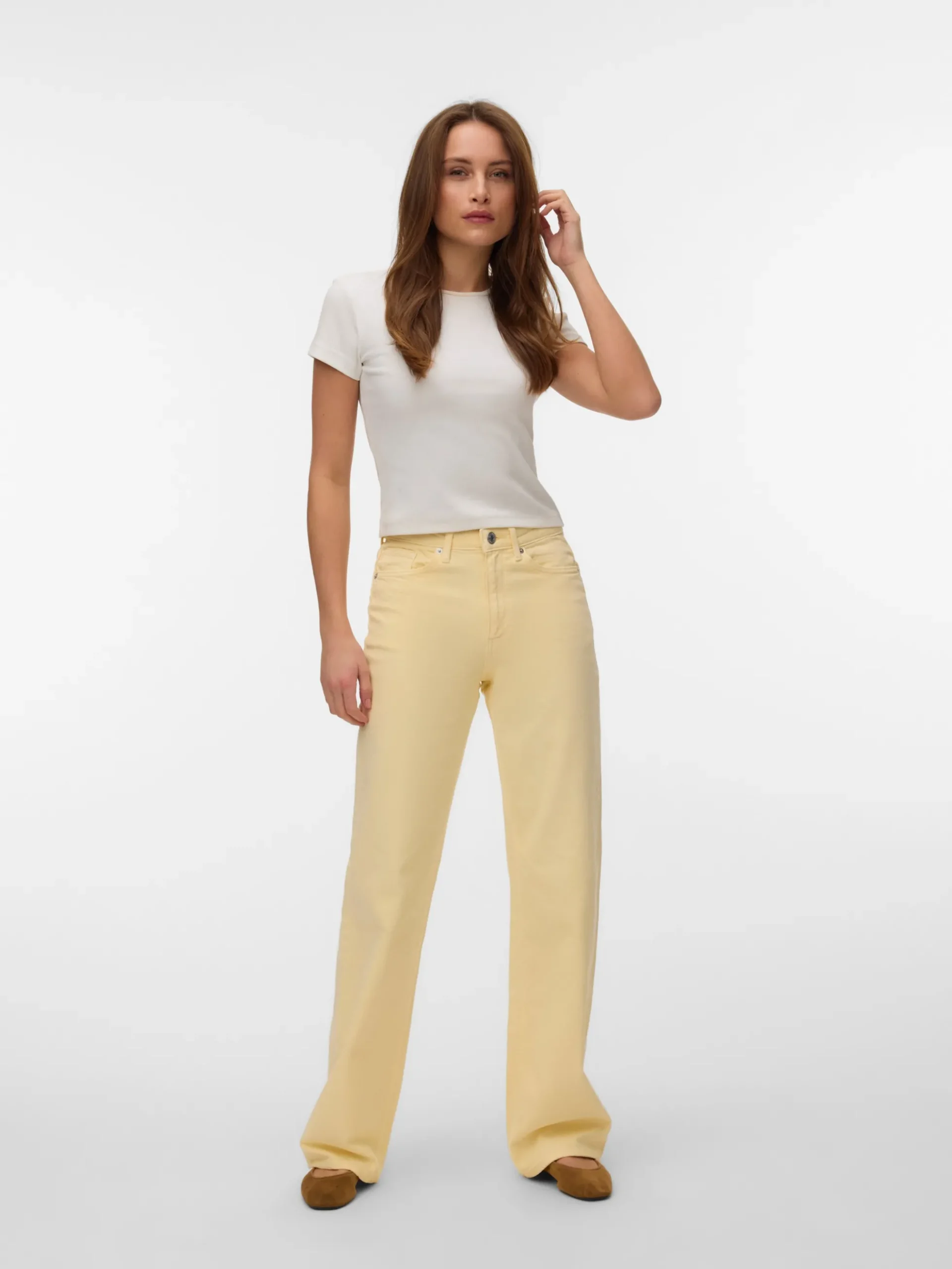 VMTESSA Hohe Taille Weiter Beinschnitt Jeans