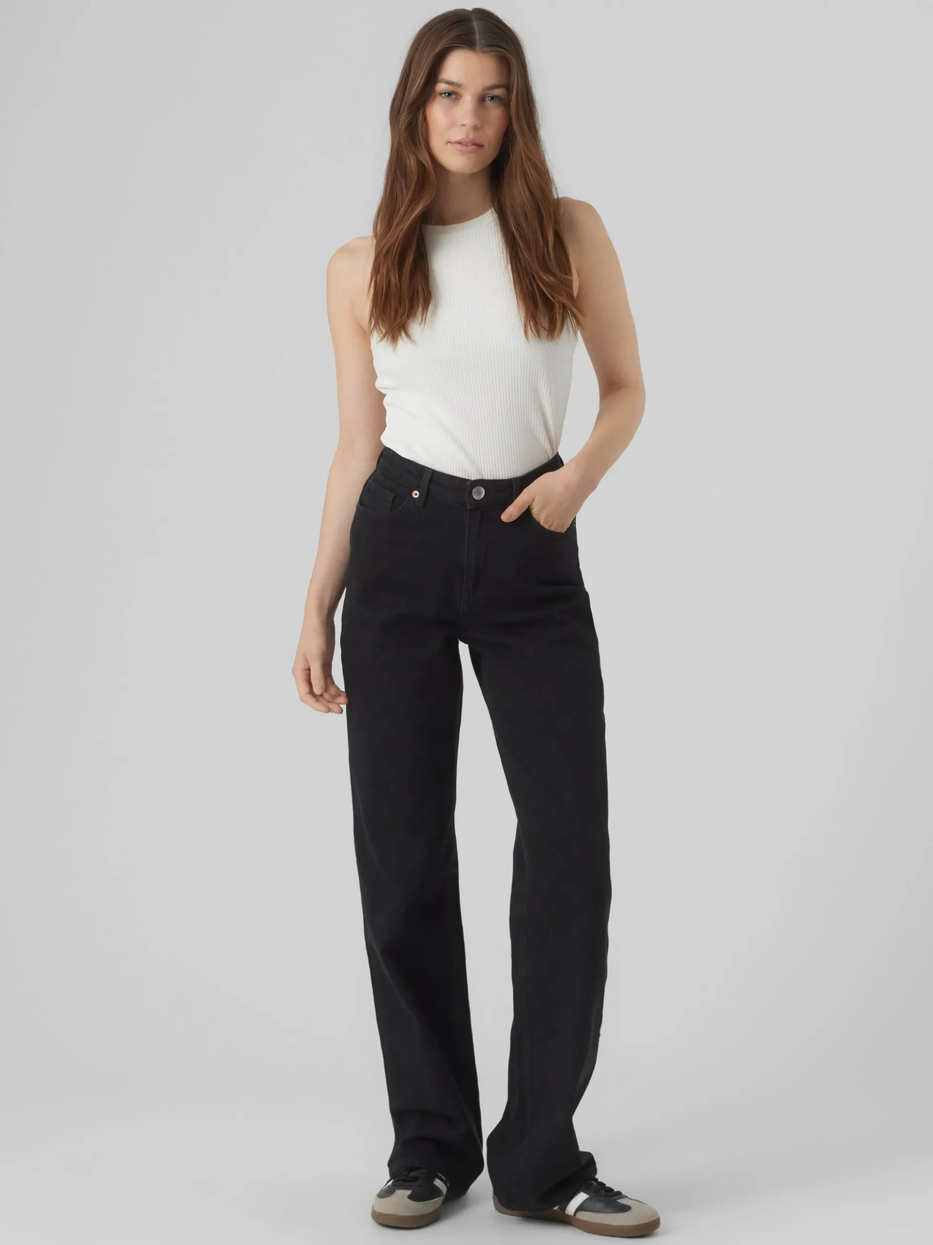 VMTESSA Hohe Taille Weiter Beinschnitt Jeans