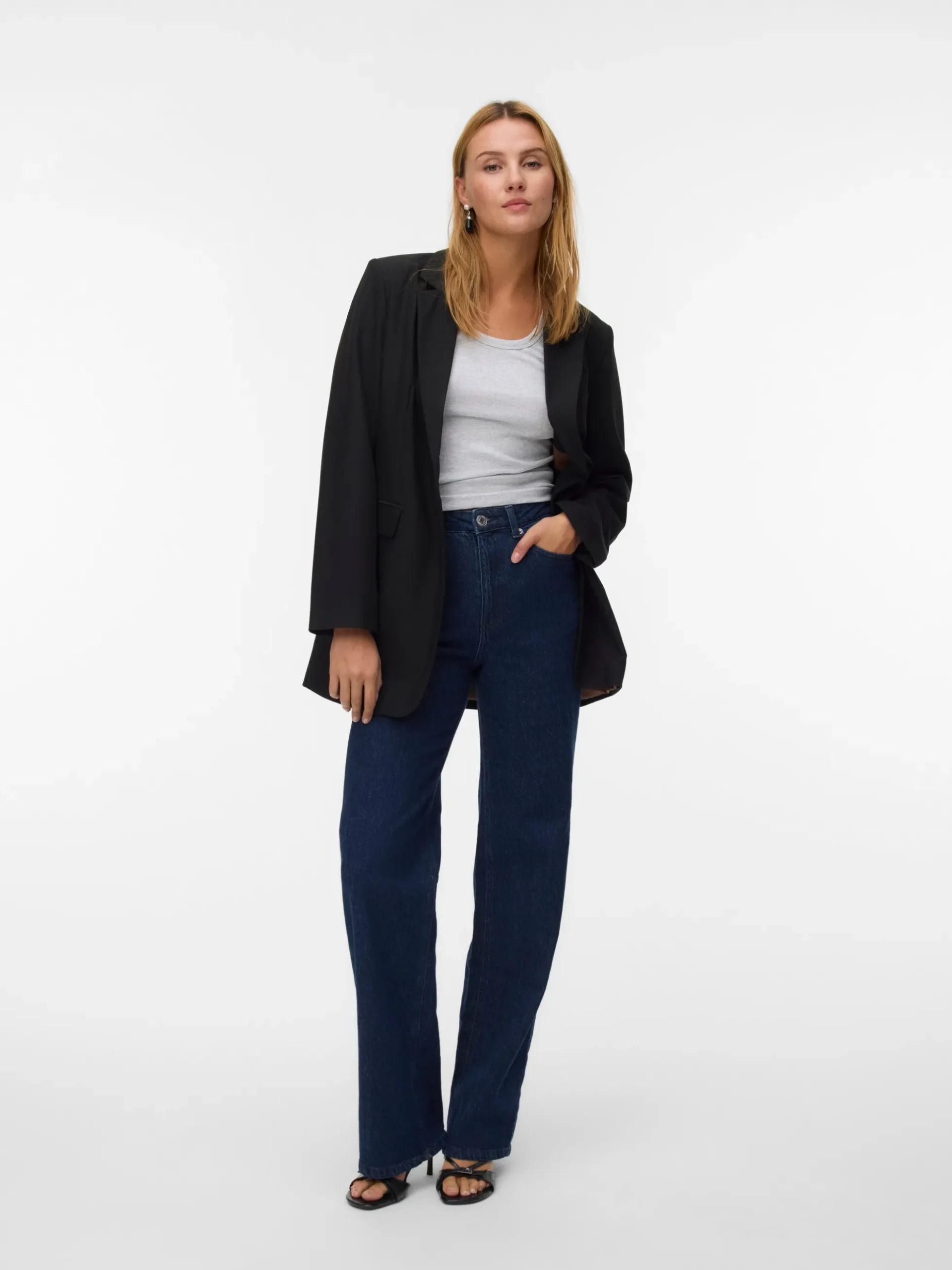 VMTESSA Hohe Taille Weiter Beinschnitt Jeans