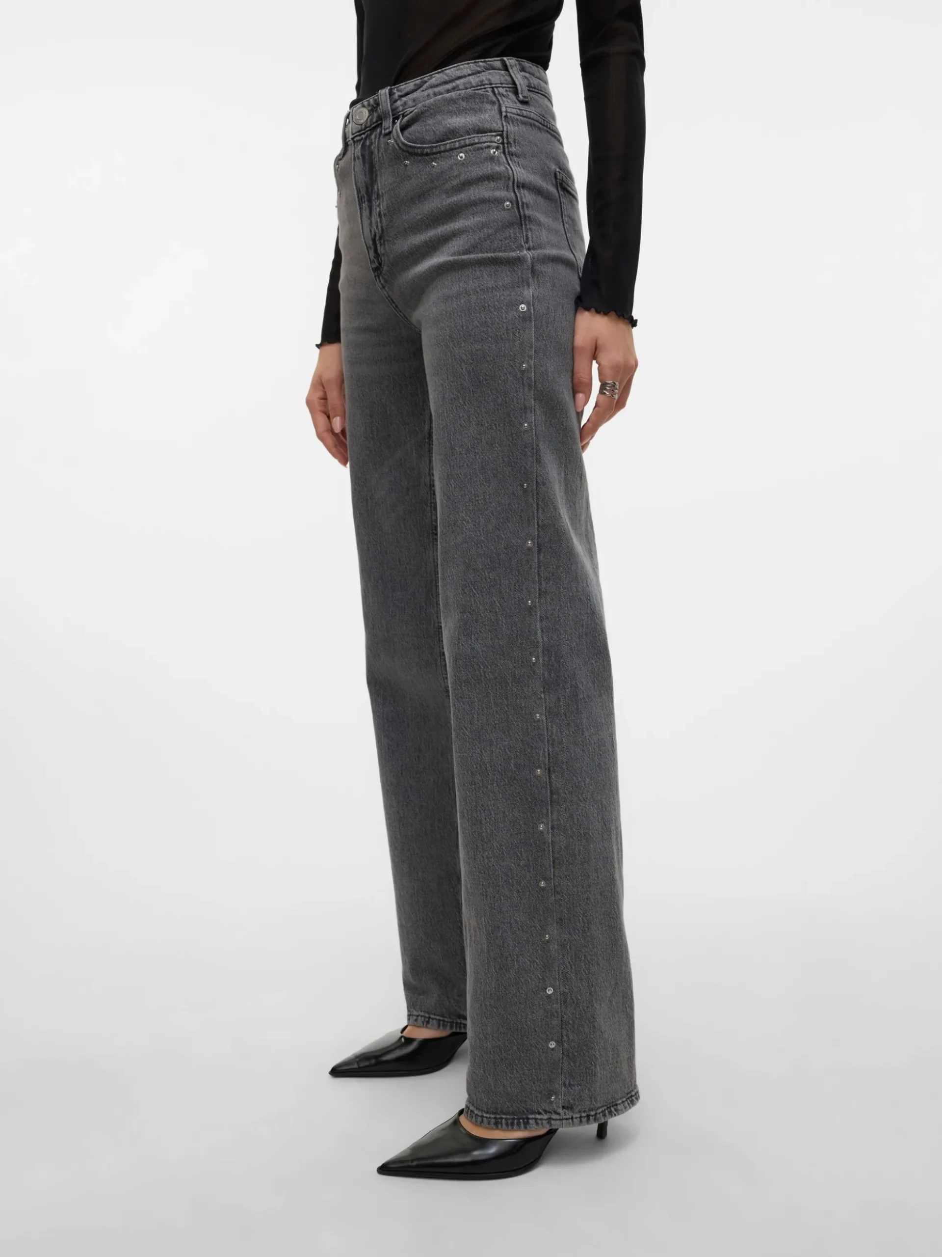 VMTESSA Hohe Taille Weiter Beinschnitt Jeans