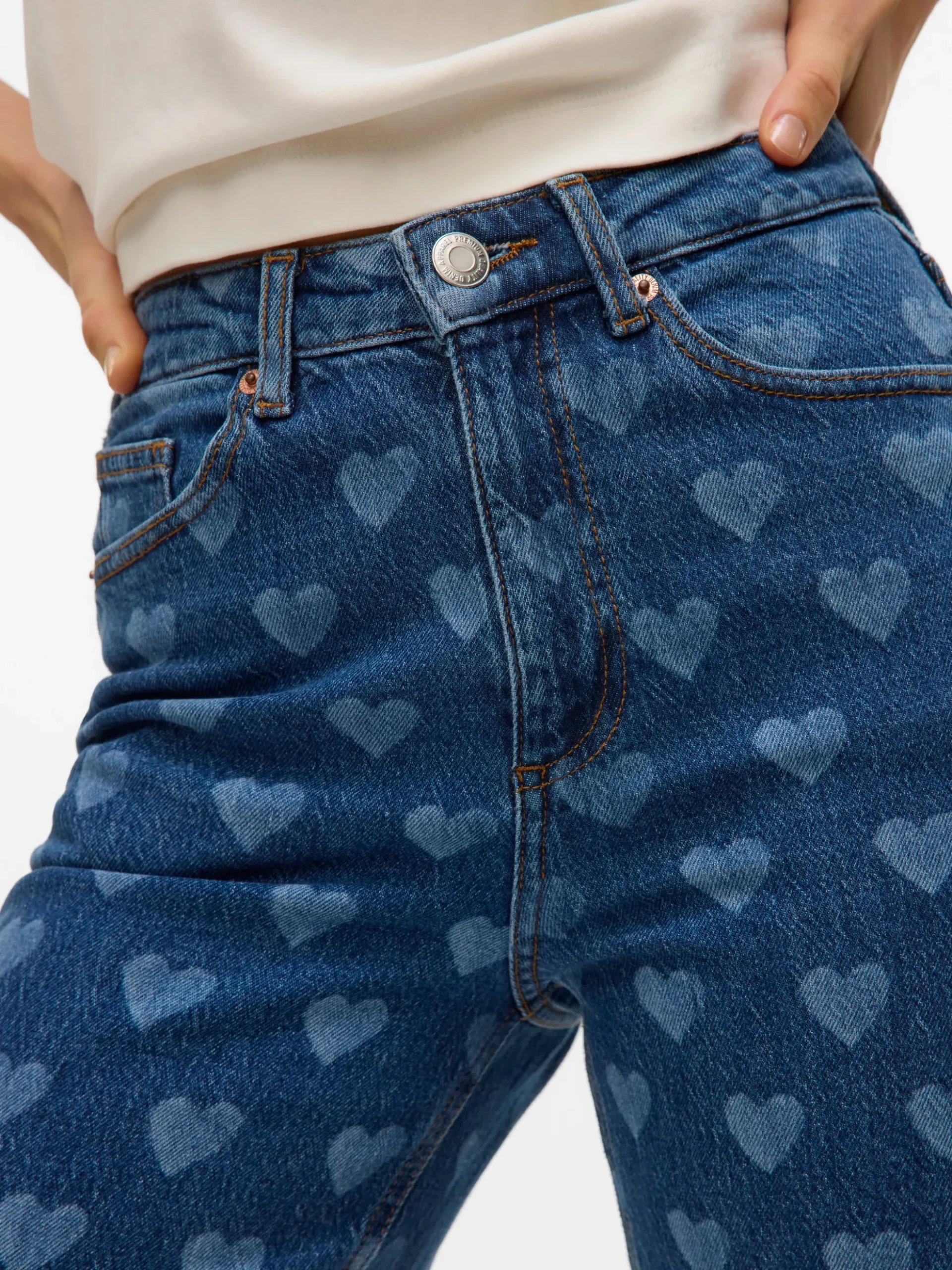 VMTESSA Hohe Taille Weiter Beinschnitt Jeans