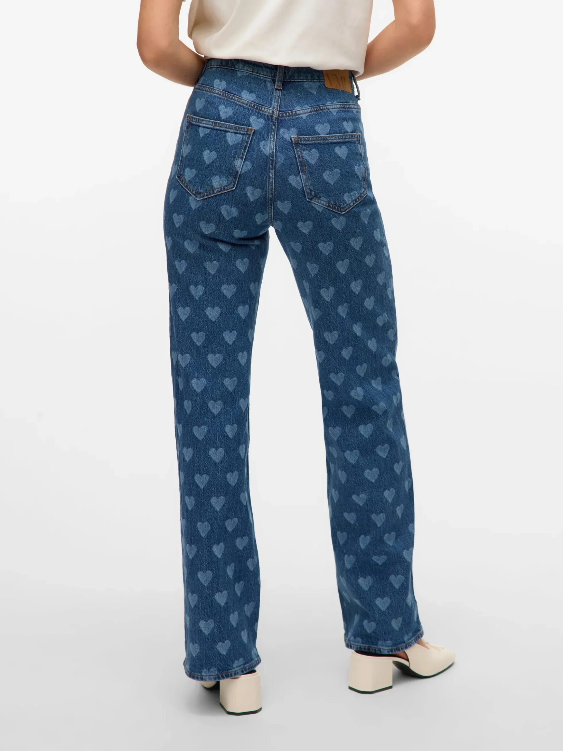 VMTESSA Hohe Taille Weiter Beinschnitt Jeans