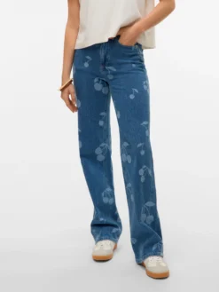 VMTESSA Hohe Taille Weiter Beinschnitt Jeans