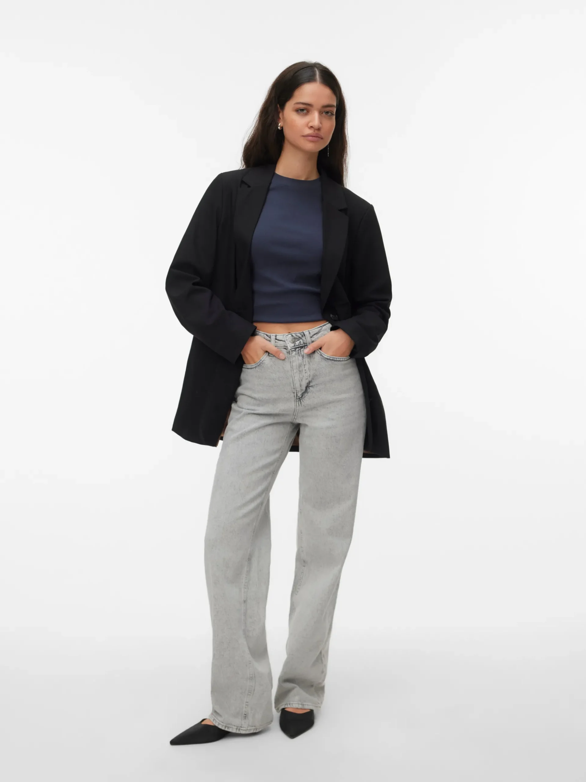 VMTESSA Hohe Taille Weiter Beinschnitt Jeans
