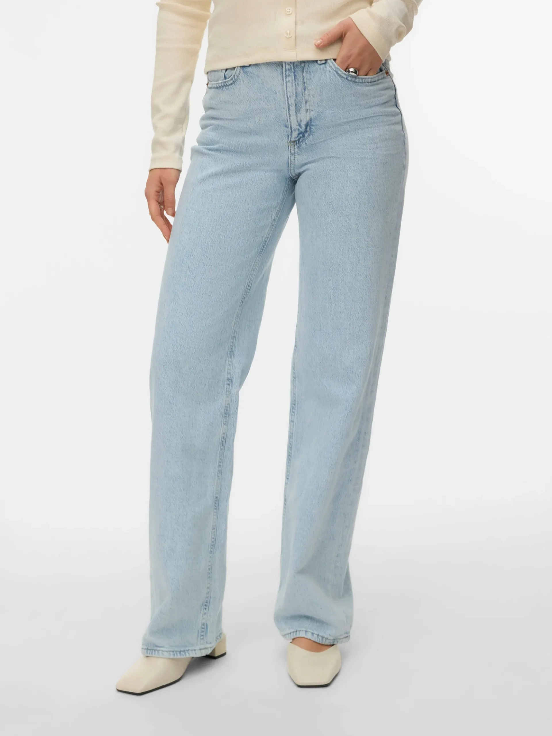 VMTESSA Hohe Taille Weiter Beinschnitt Jeans