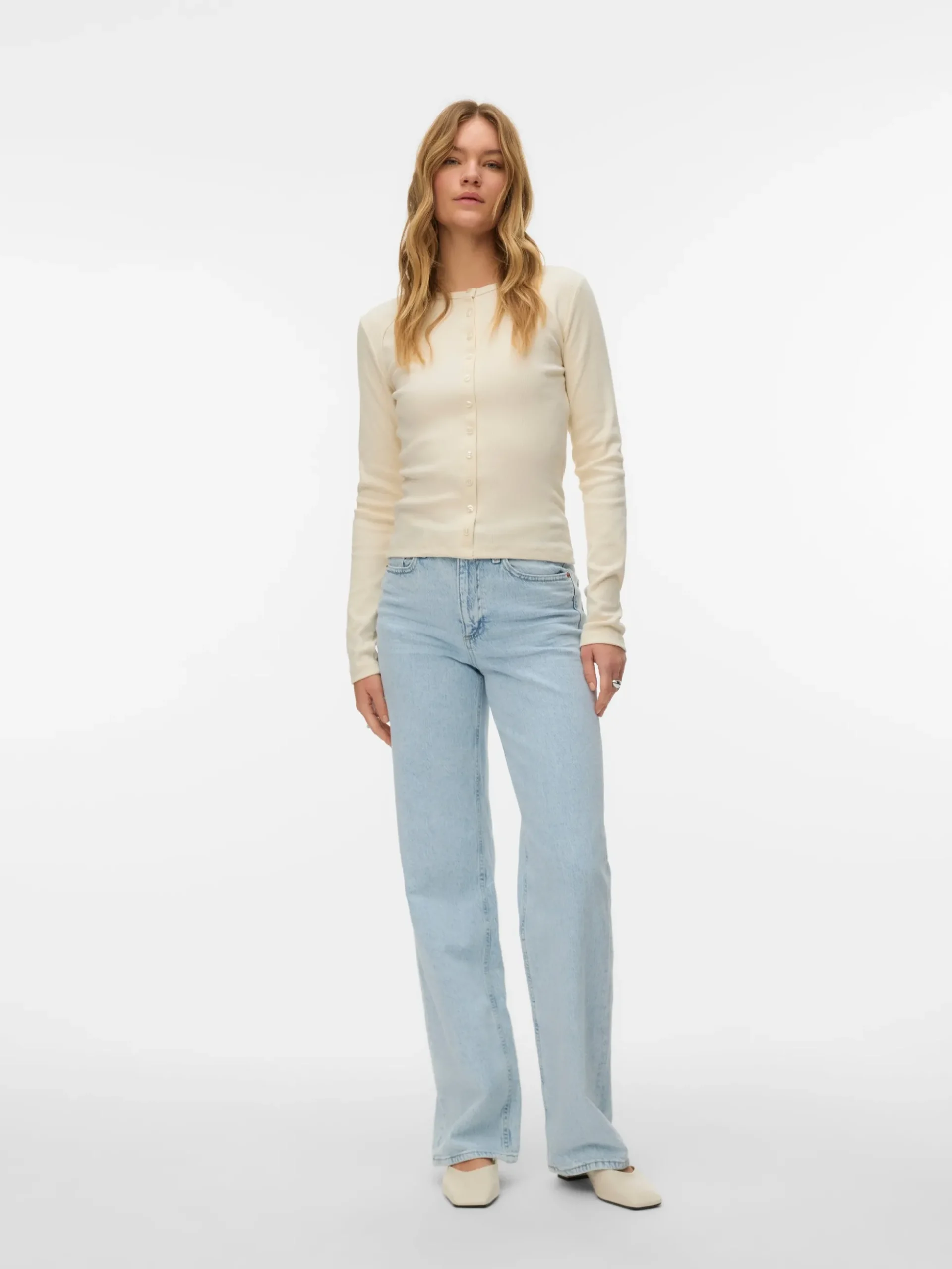 VMTESSA Hohe Taille Weiter Beinschnitt Jeans