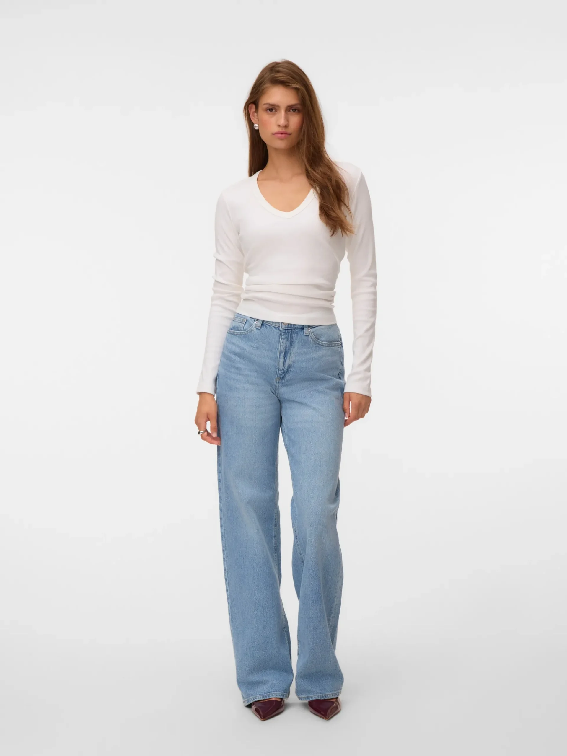 VMTESSA Hohe Taille Weiter Beinschnitt Jeans