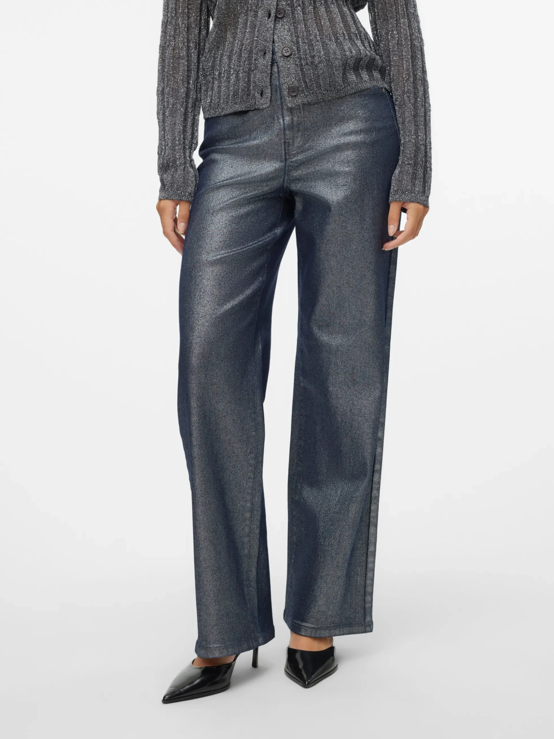 VMTESSA Hohe Taille Weiter Beinschnitt Jeans