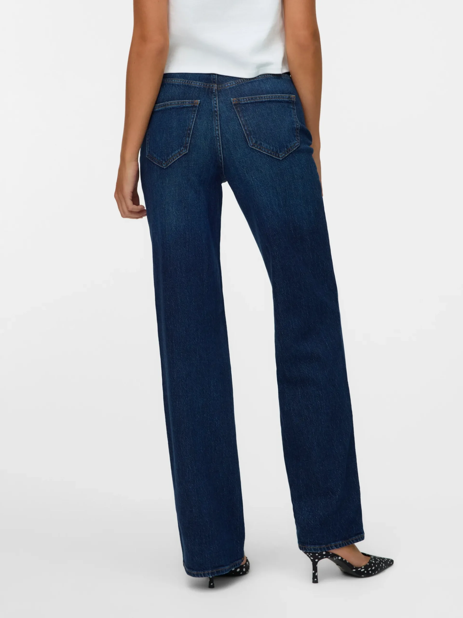 VMTESSA Hohe Taille Weiter Beinschnitt Jeans