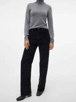 VMTESSA Hohe Taille Weit geschnitten CordJeans