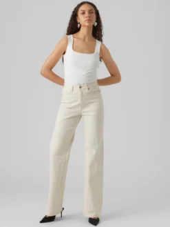 VMTESSA Hohe Taille Weit geschnitten Jeans