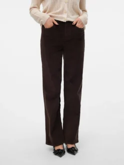 VMTESSA Hohe Taille Weit geschnitten CordJeans