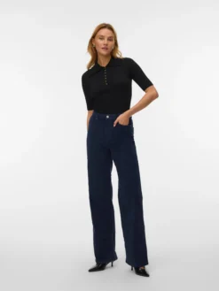 VMTESSA Hohe Taille Weit geschnitten CordJeans