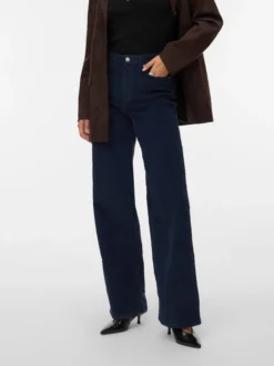 VMTESSA Hohe Taille Weit geschnitten CordJeans