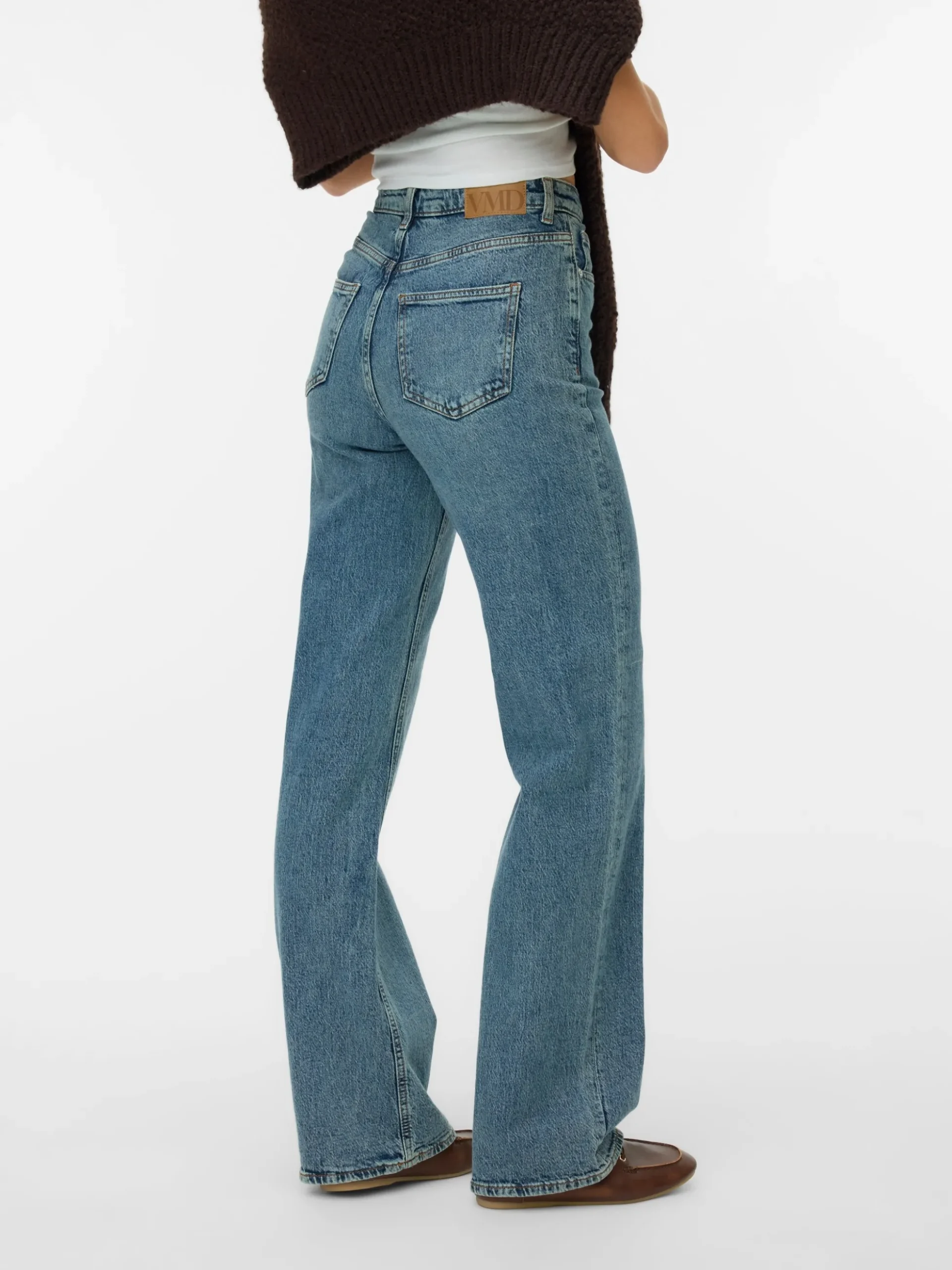 VMTESSA Hohe Taille Weit geschnitten Jeans