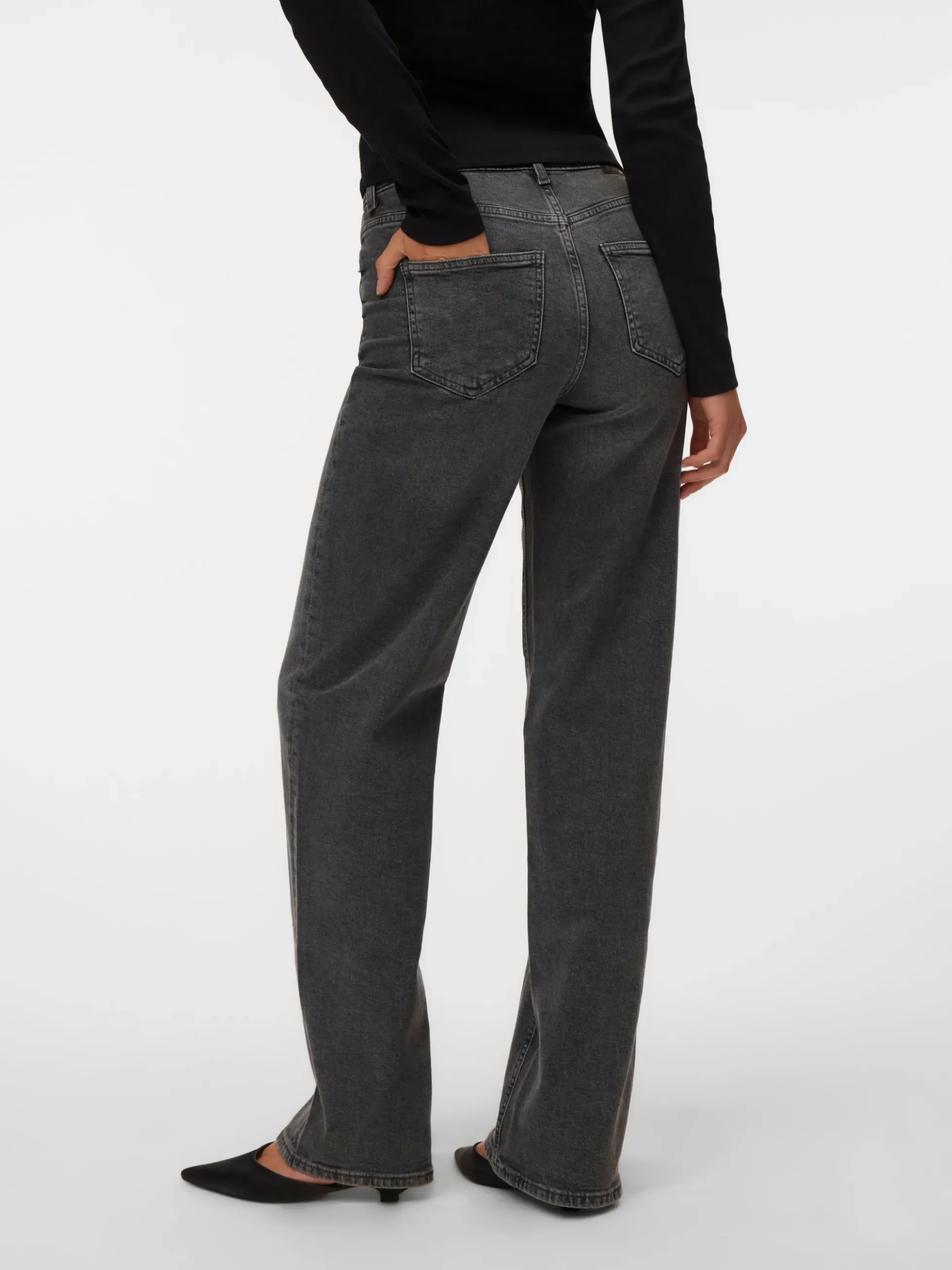 VMTESSA-STRETCH Hohe Taille Weiter Beinschnitt Jeans