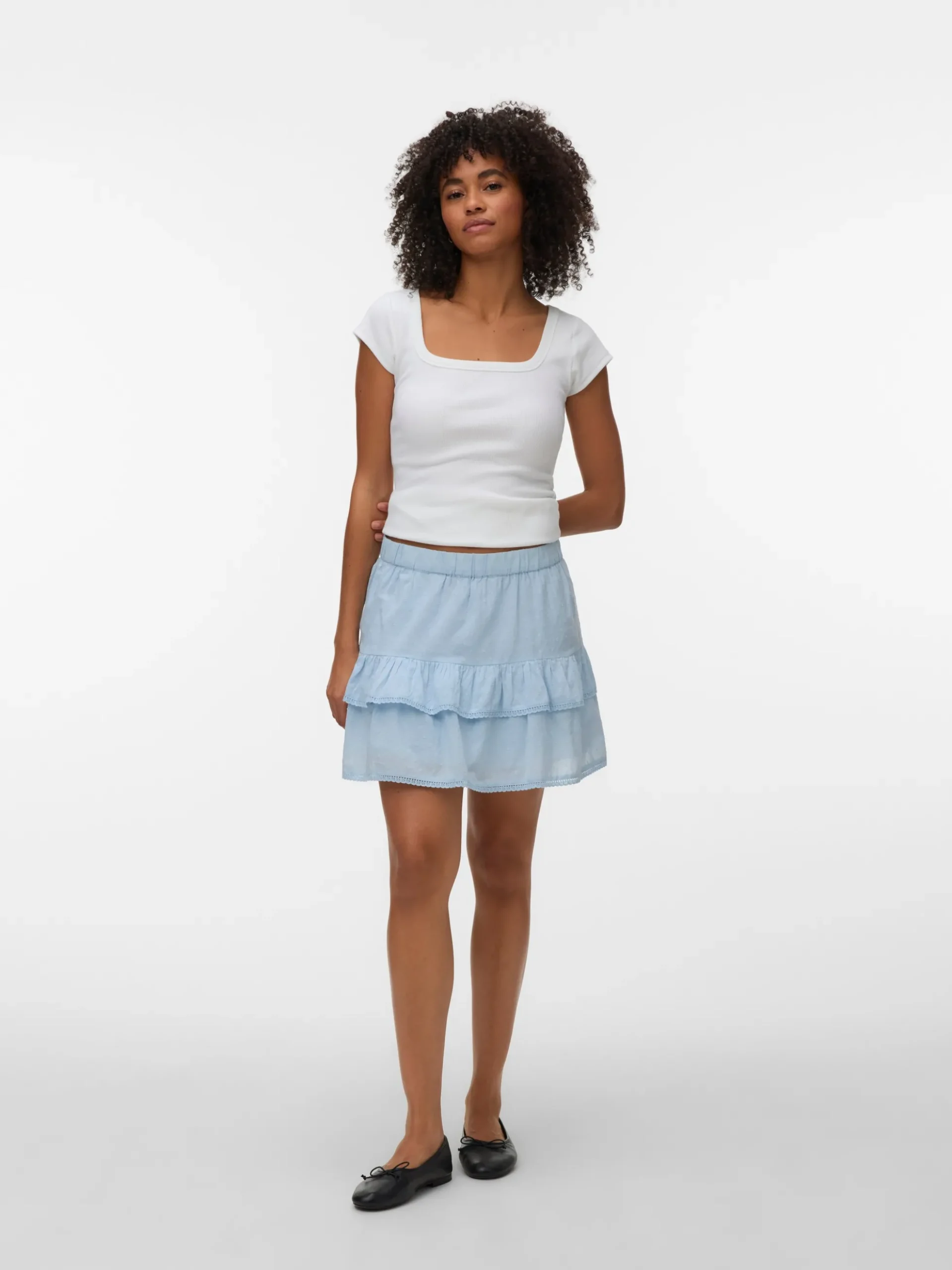 VMTRINE Mittlere Taille Kurzer Rock