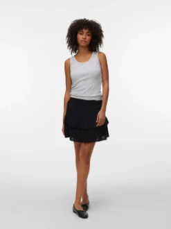 VMTRINE Mittlere Taille Kurzer Rock
