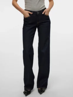 VMVANESSA Niedrige Taille Weiter Beinschnitt Jeans