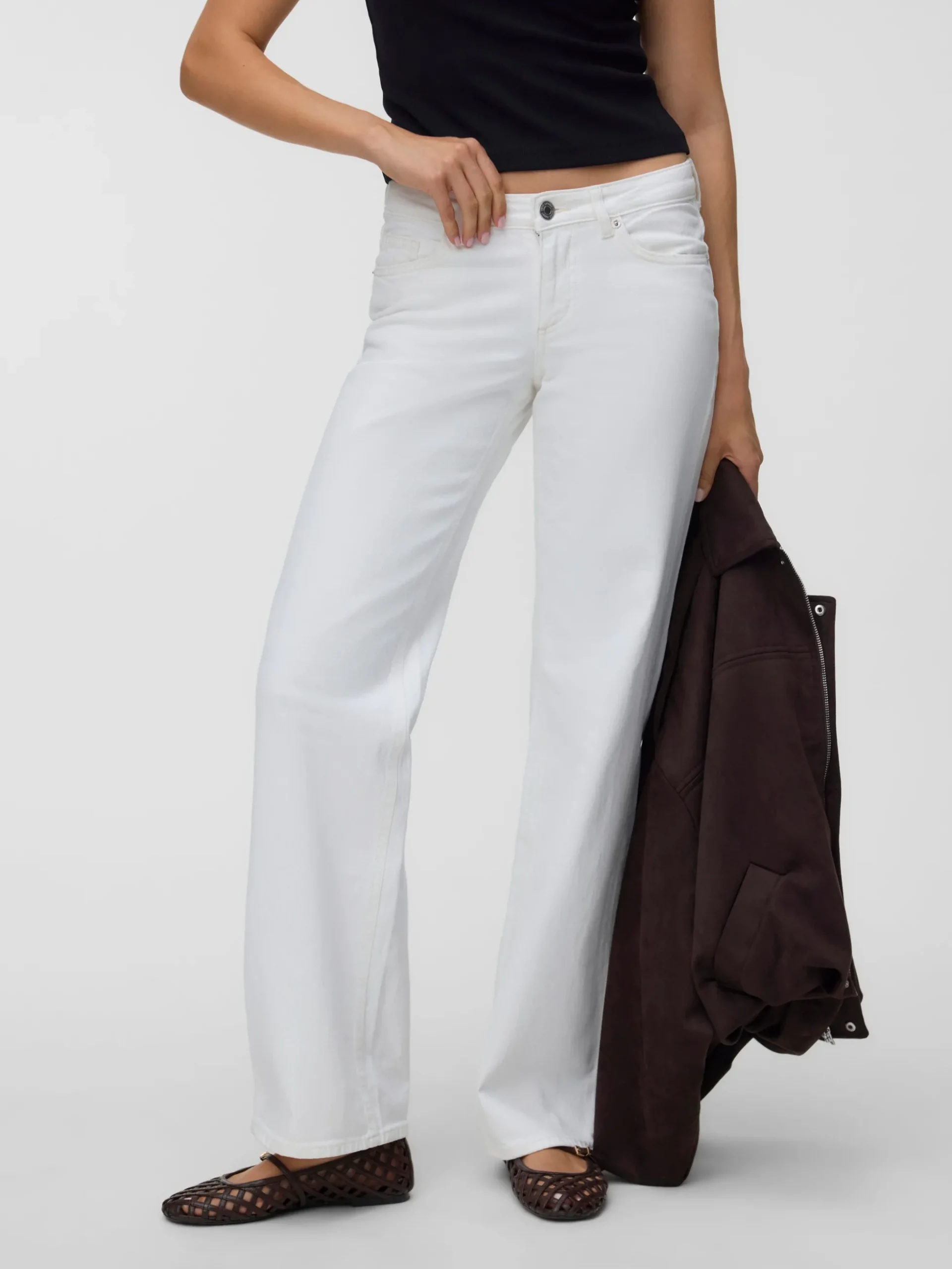 VMVANESSA Niedrige Taille Weiter Beinschnitt Jeans