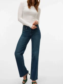 VMVANESSA Niedrige Taille Weiter Beinschnitt Jeans