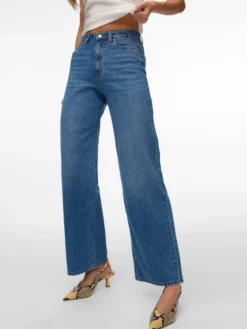 VMVEGA Hohe Taille Weiter Beinschnitt Jeans